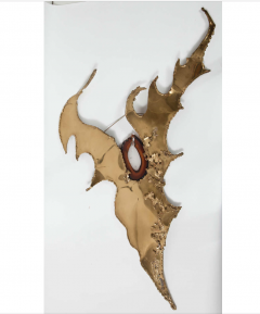 chantal vienne Wall sculpture by Chantal Vienne brass and agate signed by the artist - 789032