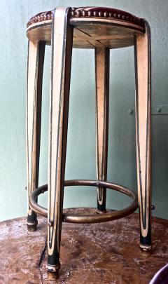 charming painted wood french 1920 art deco high stool - 1126710