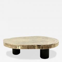 contemporary modern large bronze coffee table - 4441852