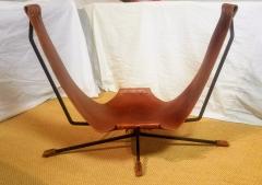 dan wegner Loveseat by Dan Wegner Wrought Iron Sling Chair California Studio c 1972 - 1611999