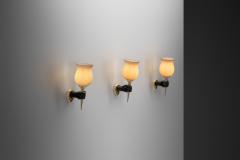 devoluy john Set of 3 John Devoluy Attr Bronze Wall Lamps Europe First half of the 20th C - 4603801
