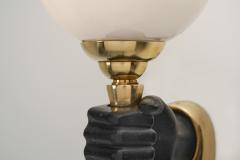 devoluy john Set of 3 John Devoluy Attr Bronze Wall Lamps Europe First half of the 20th C - 4610905