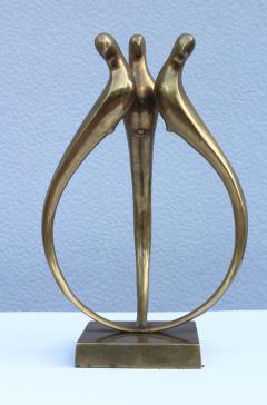 dolbi cashier 1980s Dolbi Cashier Brass Modern Sculpture - 1060451