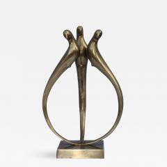 dolbi cashier 1980s Dolbi Cashier Brass Modern Sculpture - 1061615
