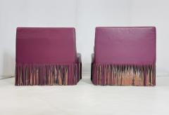 gamma arredamenti Pair of Fringe Slipper Chairs made in Italy by Gamma Arredamenti International - 4009760