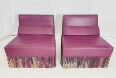 gamma arredamenti Pair of Fringe Slipper Chairs made in Italy by Gamma Arredamenti International - 4009763