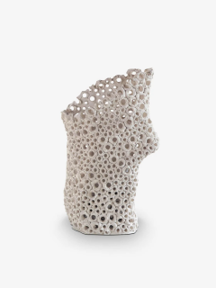 gilles caffier ECRU CORAL PIERCED VASE - 3647424