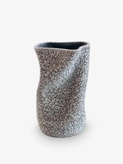 gilles caffier MEDIUM ELEPHANT TEXTURE TWIST VASE IN GREY - 3715095