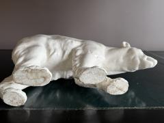 large ceramic French art deco polar bear with crackled glaze - 4177075