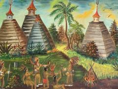 ludwik A Smialkowski 1934 EAST INDIAN AGODAS OIL PAINTING - 1033634