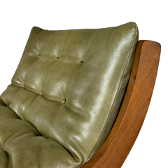 marco comolli 1960s Marco Comolli pair green leather CP1 leather lounge chair Italy - 4377271