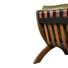 marco comolli 1960s Marco Comolli pair green leather CP1 leather lounge chair Italy - 4377273