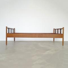 marco comolli Marco Comolli Day Bed in Wood and Leather for Mobilia Italy 1960s - 2960059