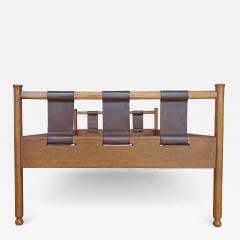 marco comolli Marco Comolli Day Bed in Wood and Leather for Mobilia Italy 1960s - 2963376