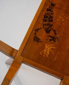 mid Century Italian Dining Table with Wood Inlay 1950 - 4494900