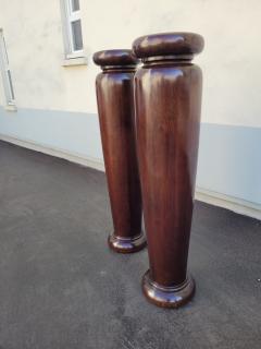 pair of stunning Art Deco Neo africanist pedestals - 3262540