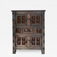 panish Baroque Period Carved Walnut Cabinet Circa 1700  - 3242555
