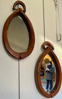 rare pair of organic wood mirrors - 2409531