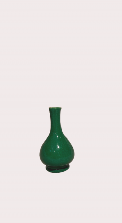small green Japanese pottery vase Edo period - 4172762