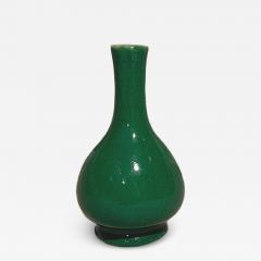 small green Japanese pottery vase Edo period - 4176836
