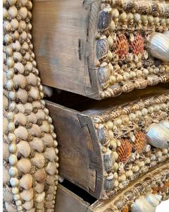 urved chest of drawers made from seashells France circa 1990 - 4470412