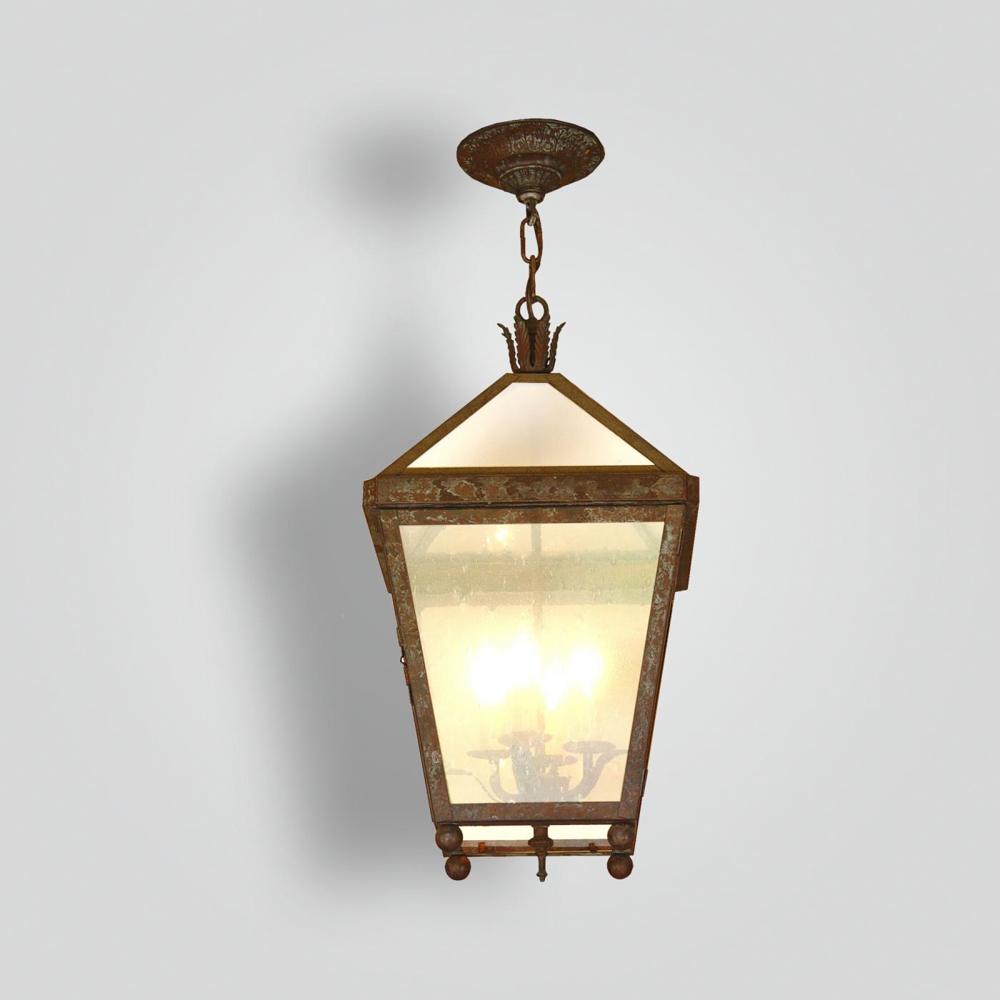 ADG Lighting Glass top lantern transitional light fixture