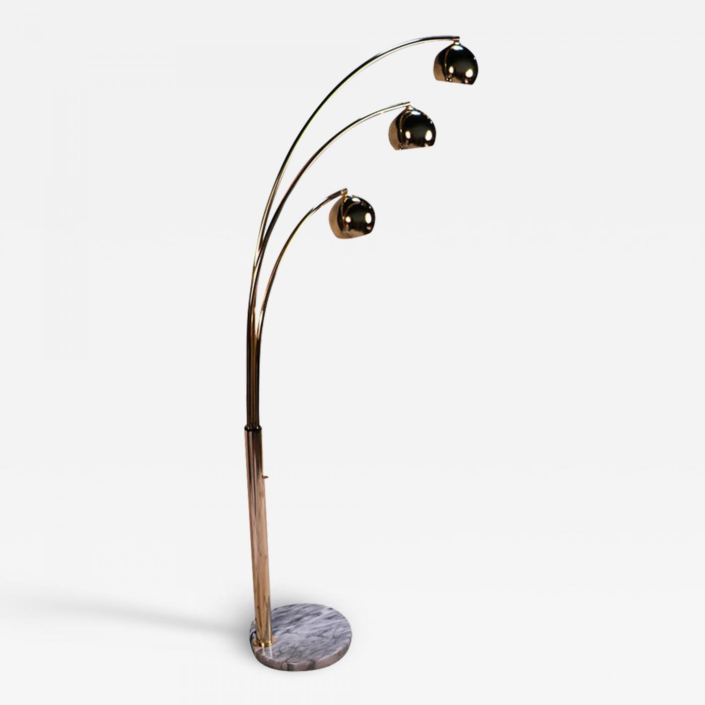 Castiglioni Travertine and Brass Floor Arc Lamp – Tahanan Co.