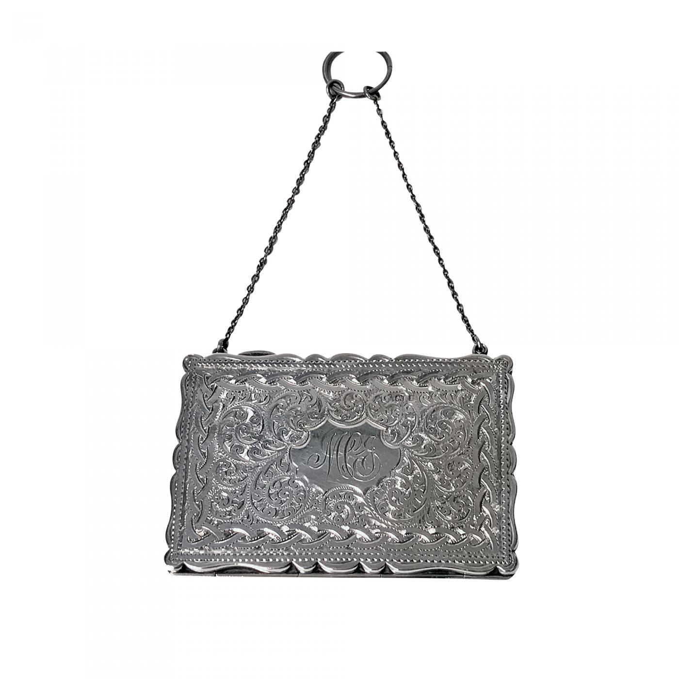 U.K. Victorian antique Silver purse with purple inner lining - Shop English  Antique Furniture Handbags & Totes - Pinkoi