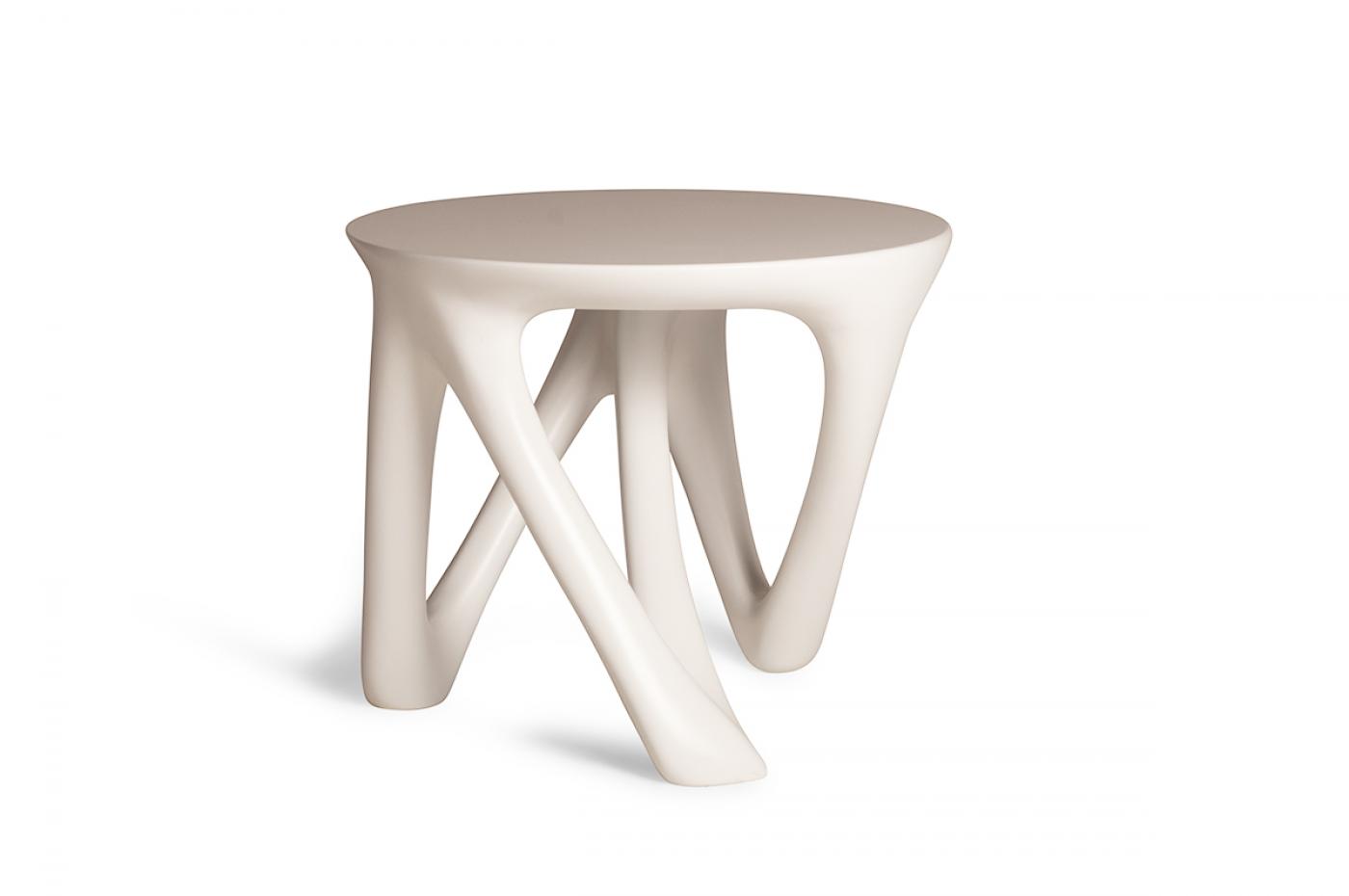 Amorph - Ya Side Table in White Lacquered Finish by Amorph