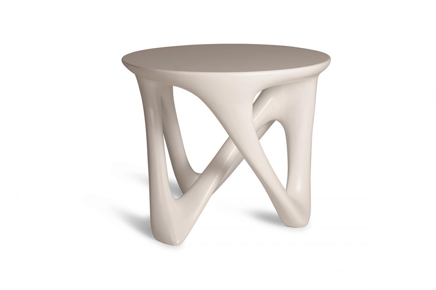Amorph - Ya Side Table in White Lacquered Finish by Amorph