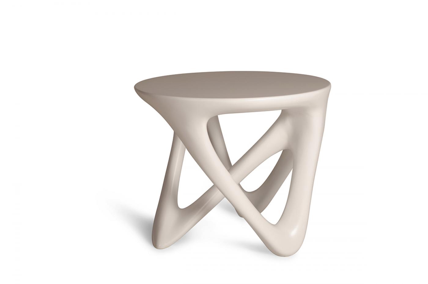 Amorph - Ya Side Table in White Lacquered Finish by Amorph
