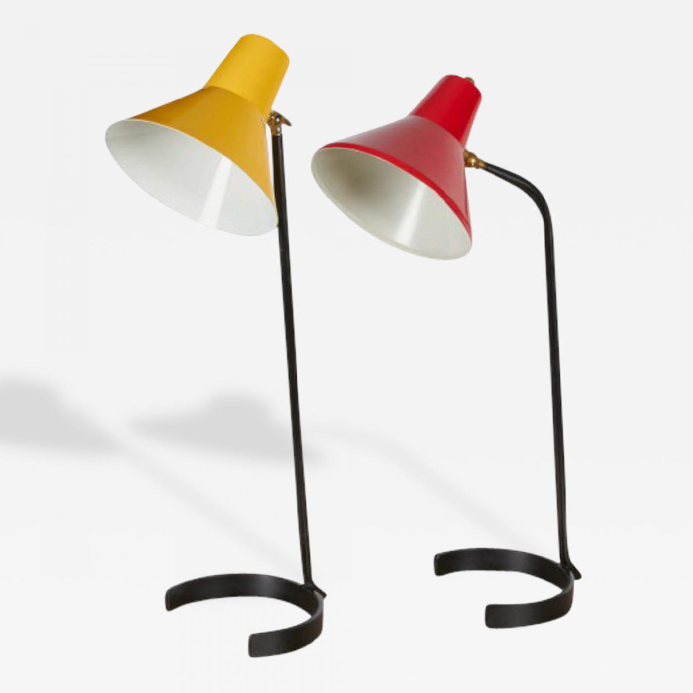 Anvia Single Yellow Iron And Steel Desk Lamp By 1950 S Single Yellow Iron And Steel Desk Lamp By Anvia 1950 S
