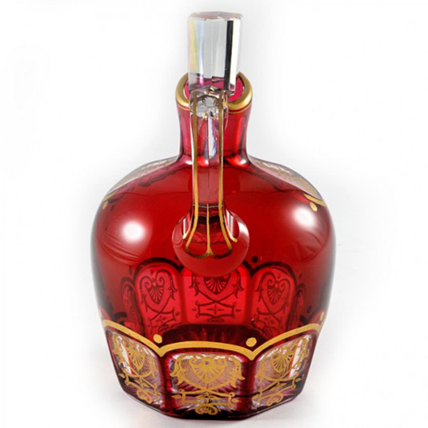 Baccarat Antique Baccarat Ruby Overlay Crystal Decanter Empire France