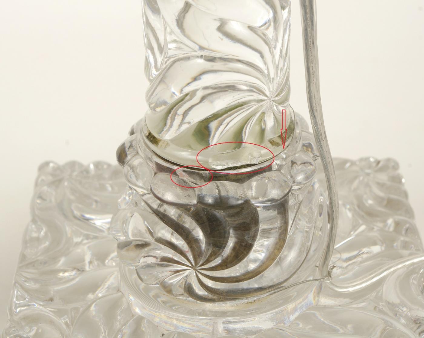 Baccarat Signed Baccarat Crystal Lamp, c. 1880