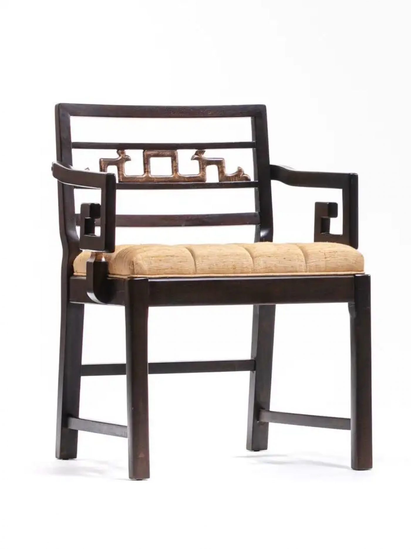 Baker Furniture Company Large Set of Ten Baker Black & Gold Mahogany