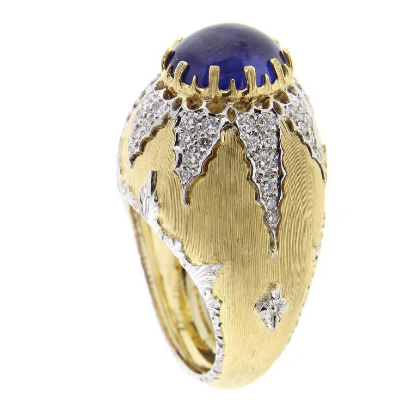 Buccellati - Mario Buccellati Sapphire Diamond Gold Ring