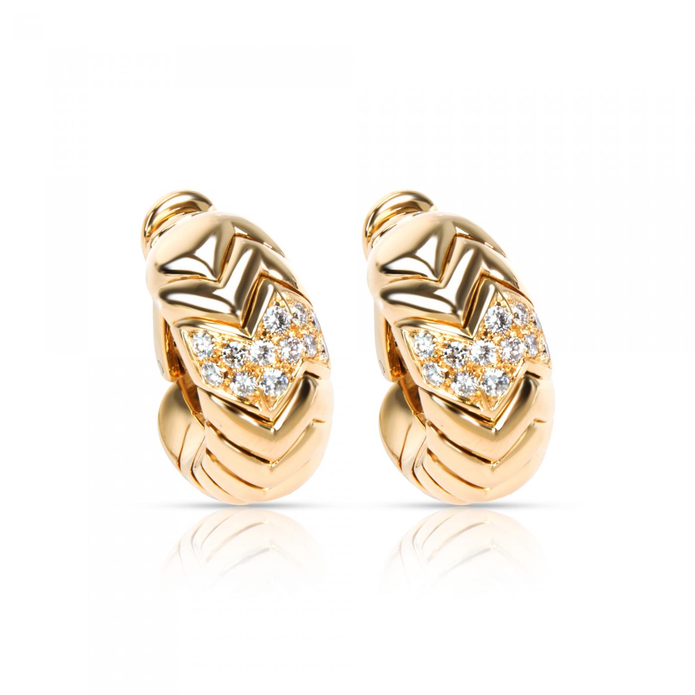 bulgari diamond hoop earrings