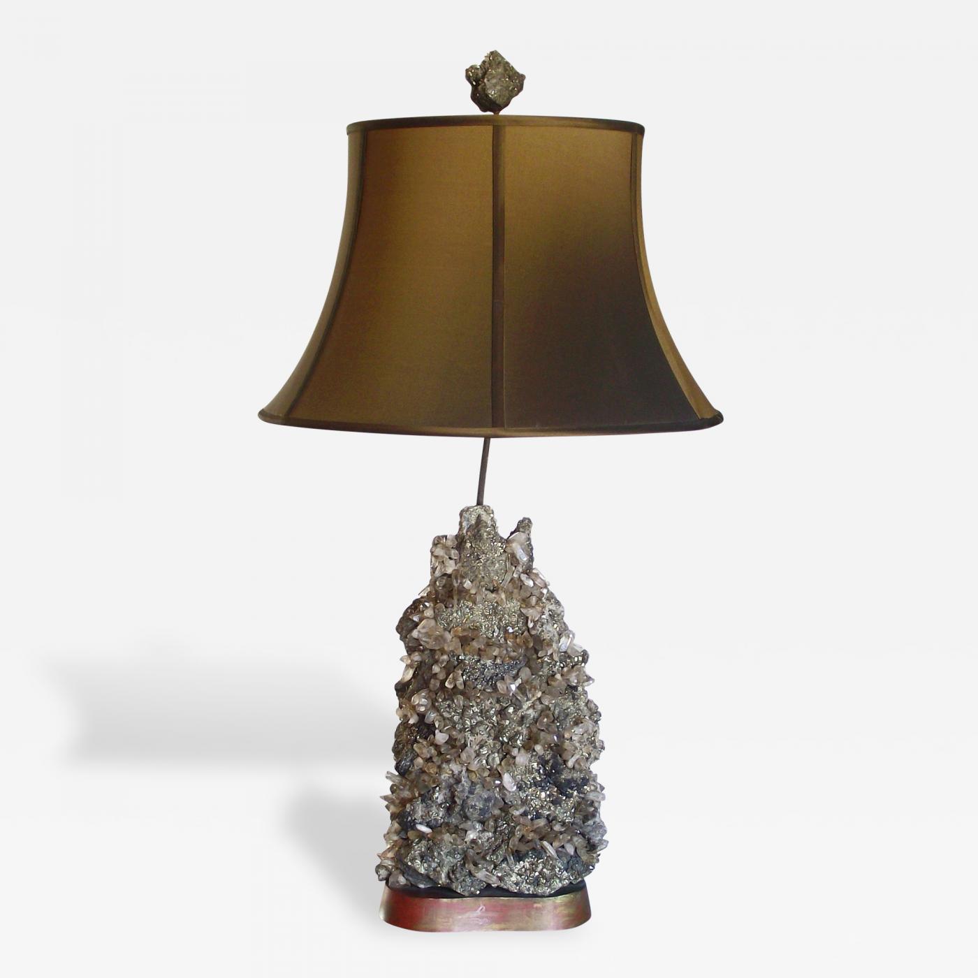 rock crystal quartz table lamp