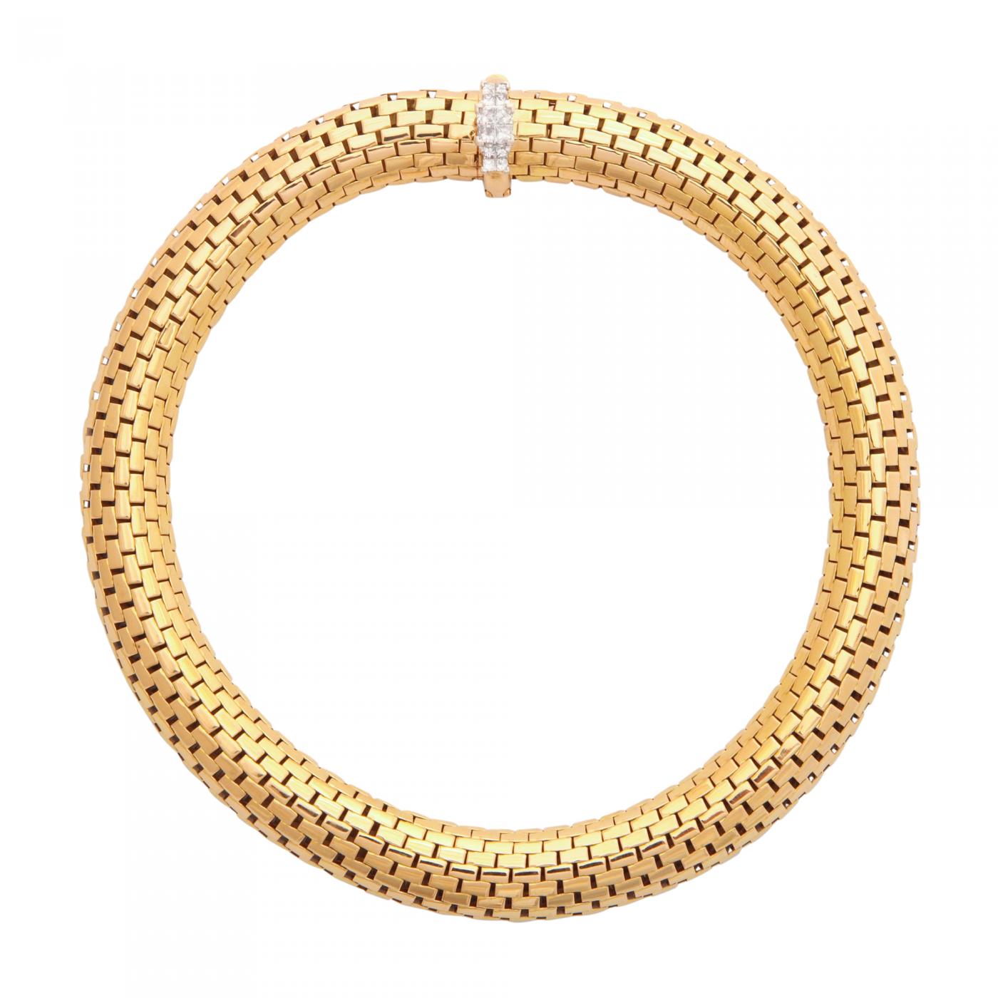 Cartier - 18K Gold & Diamond Necklace by Cartier