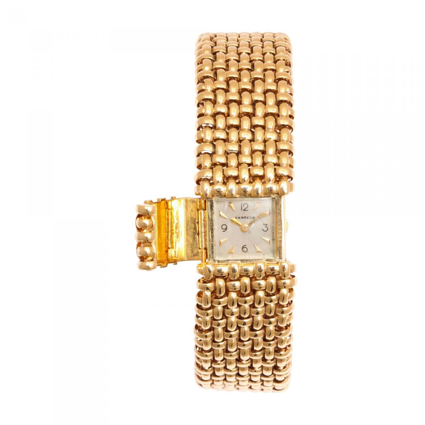 cartier 18k gold watch