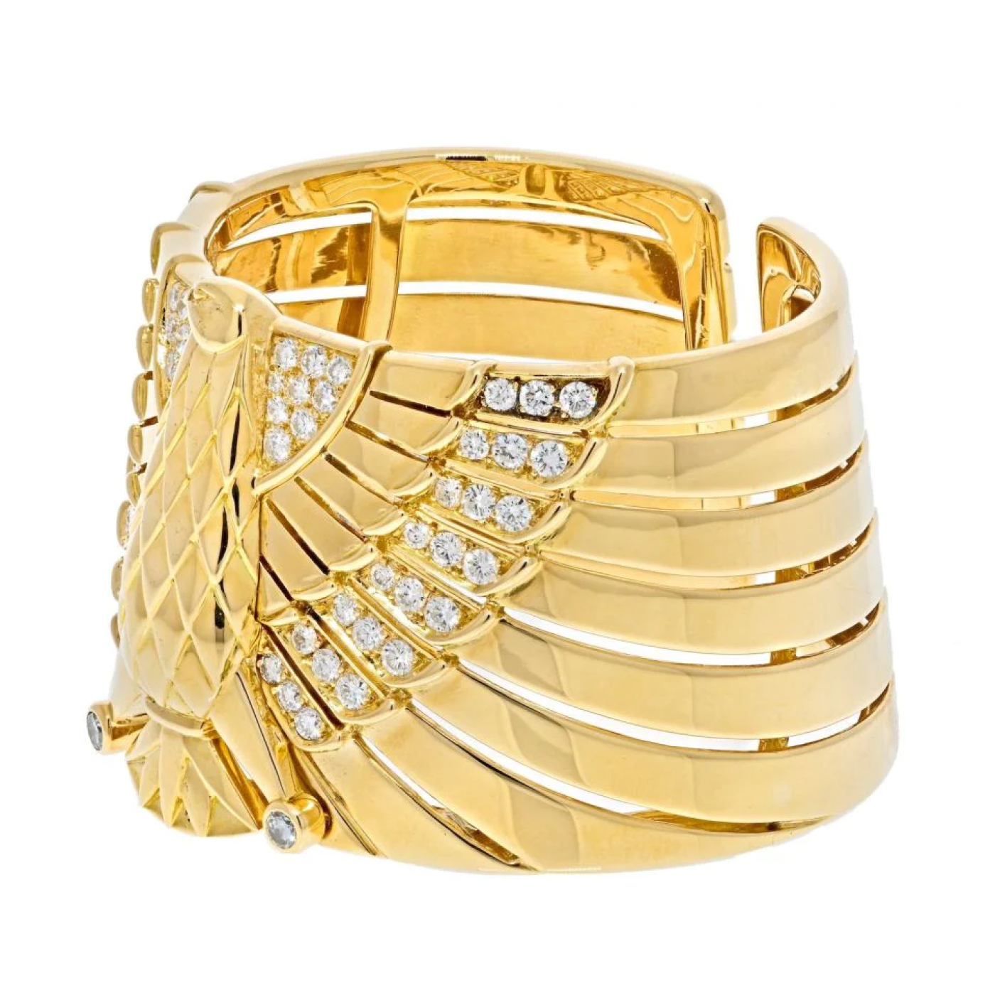 Cartier - CARTIER 18K YELLOW GOLD EGYPTIAN HORUS FALCON BRACELET