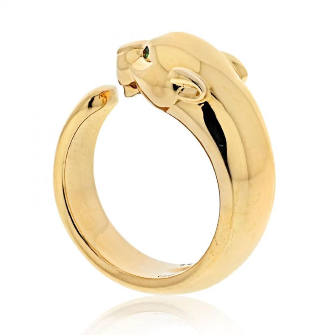 Cartier - CARTIER 18K YELLOW GOLD PANTHERE DE CARTIER SIZE 58 RING