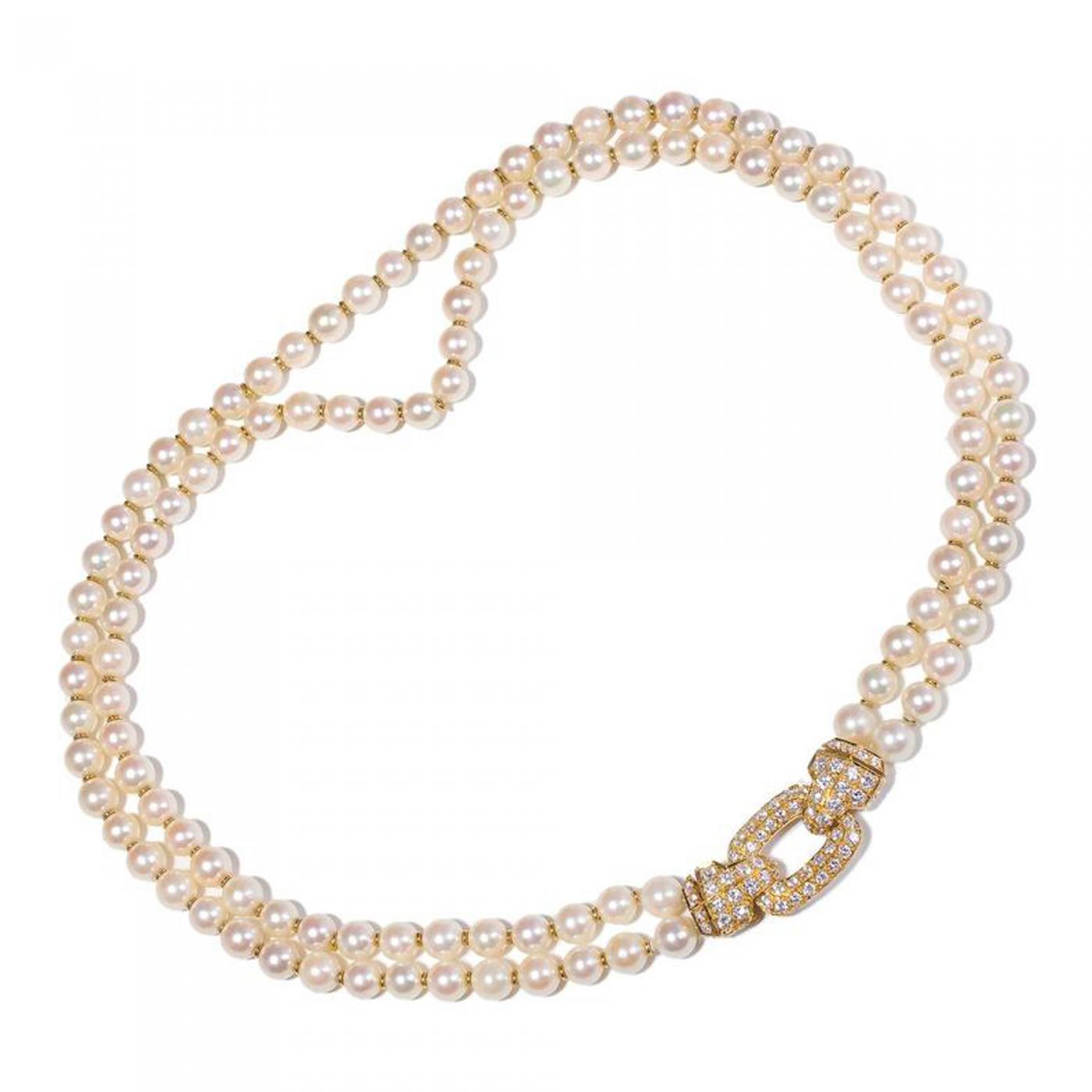 cartier women's pearl necklace