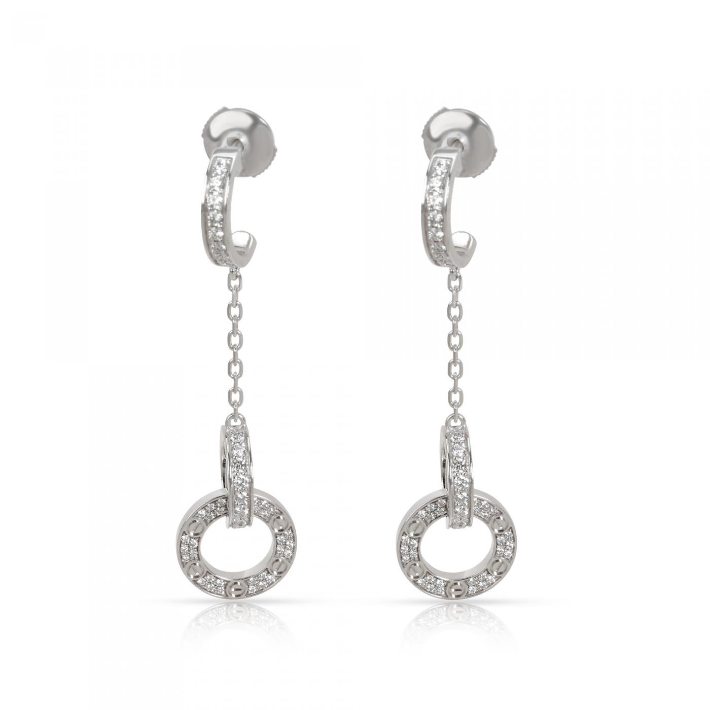 Cartier Love Dangle Diamond Earrings in 