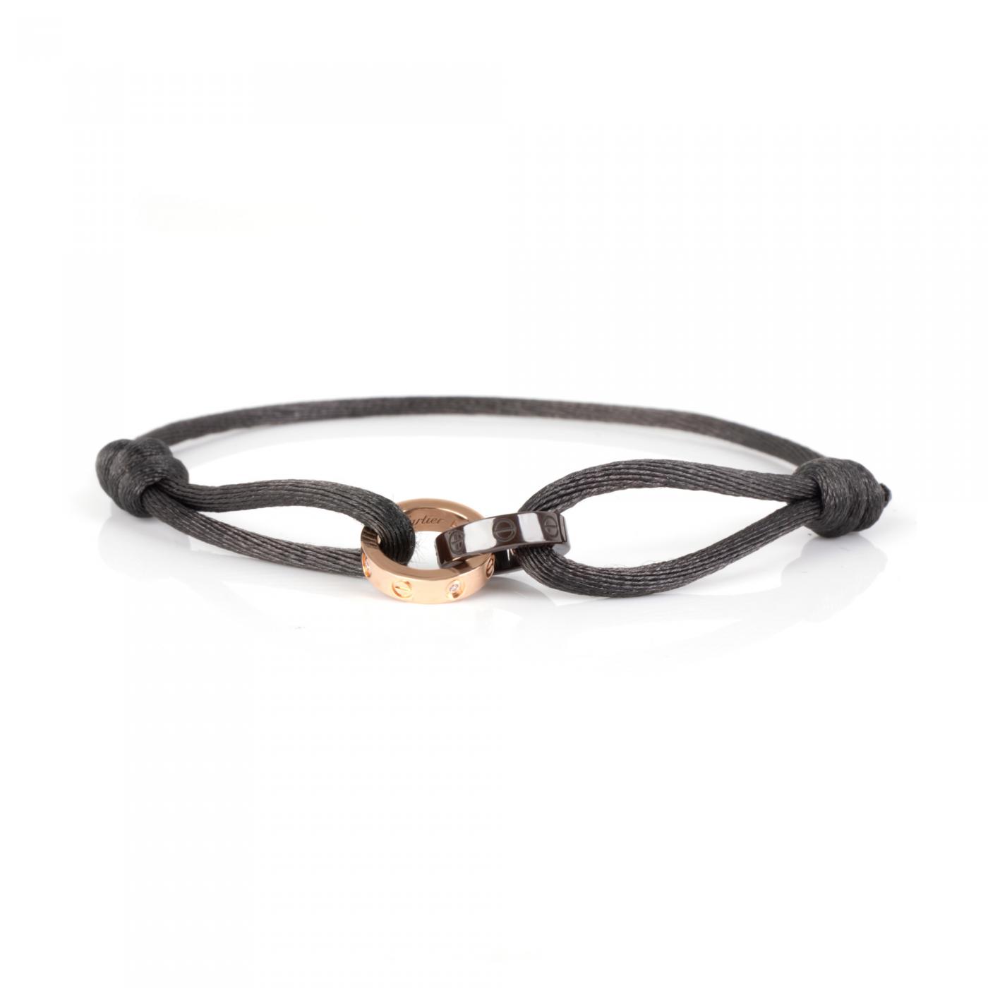 cartier love bracelet black string