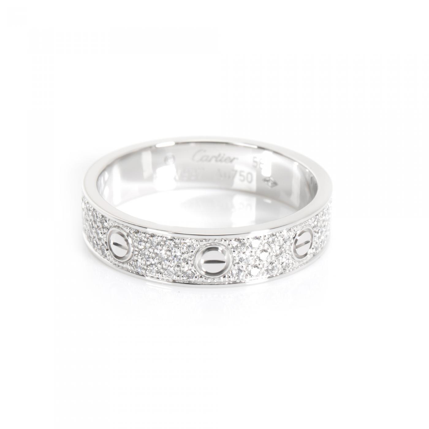 cartier love pave ring