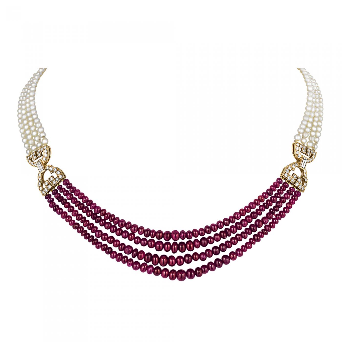 ruby necklace cartier