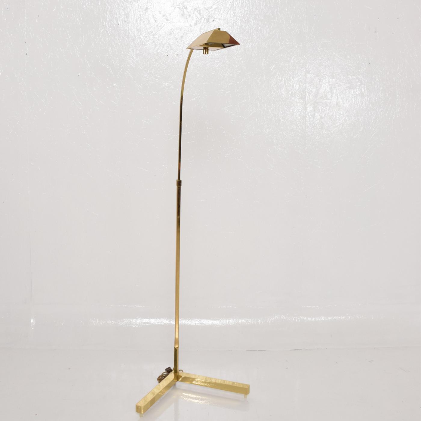 Casella Lighting MidCentury Modern Brass Floor Lamp by Casella