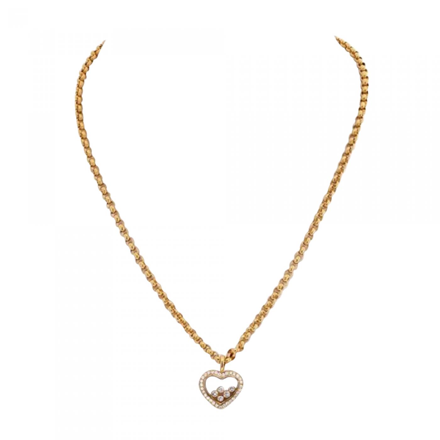 Chopard floating shop diamond heart necklace