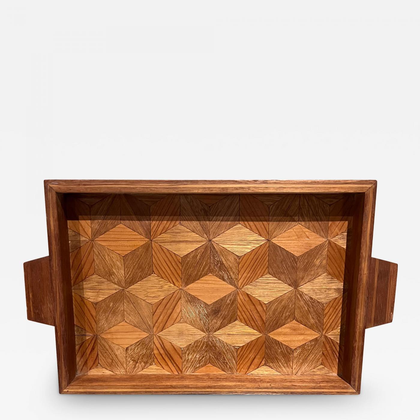 Dansk - 1960s Geometric Wood Serving Tray